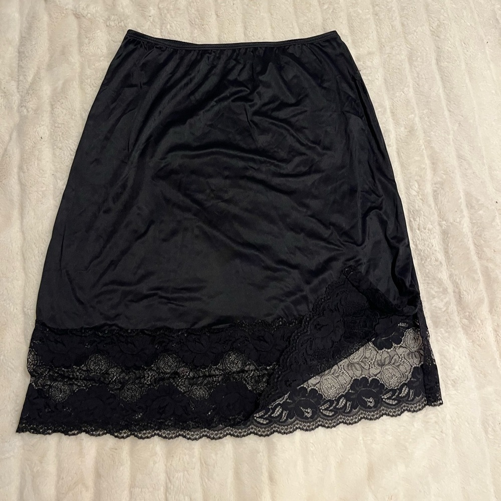 Vintage Black Lace Skirt